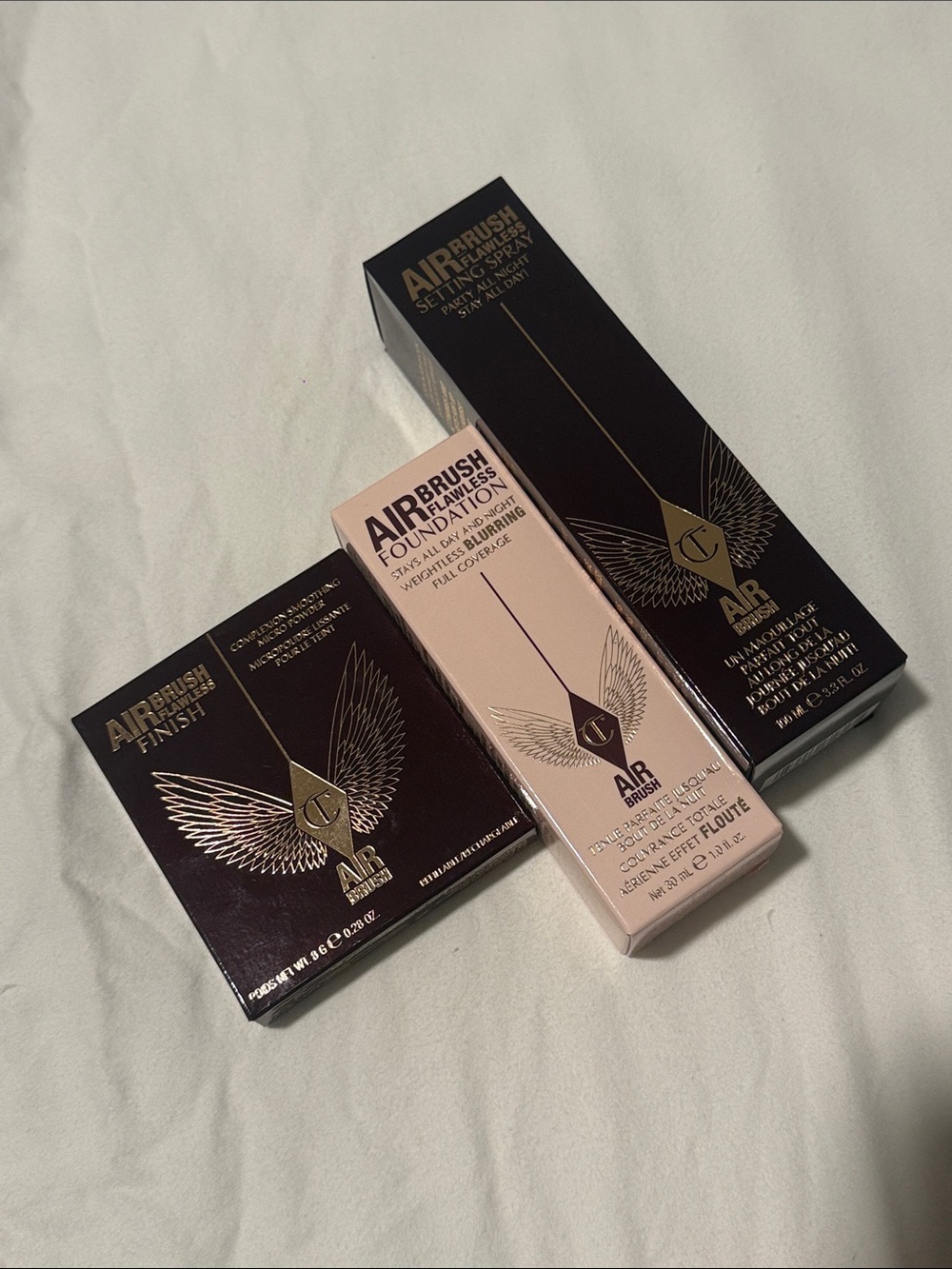 Charlotte Tilbury Airbrush Foundation + Finish Trio